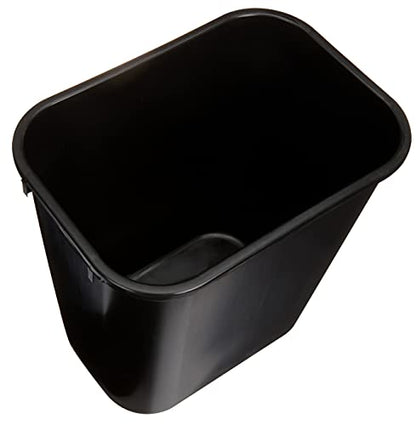 Amazon Basics 7 Gallon Rectangular Commercial Office Wastebasket, 2 Pack, Black (Previously AmazonCommercial brand)