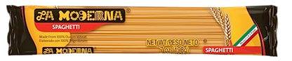 La Moderna Spaghetti Pasta, Noodles, Durum Wheat, Protein, Fiber, Vitamins, 7 Oz, Pack of 20