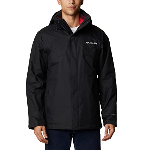 Columbia Men's Bugaboo II Fleece Interchange Jacket, Black/Red, Large