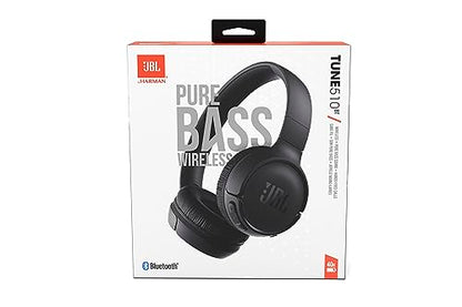 JBL Tune 510BT: Wireless On-Ear Headphones with Purebass Sound - Black