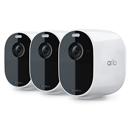 Arlo Essential Spotlight Camera - 3 Pack - Wireless Security, 1080p Video, Color Night Vision, 2 Way Audio, Wire-Free, Direct to WiFi No Hub Needed, Works with Alexa, White - VMC2330