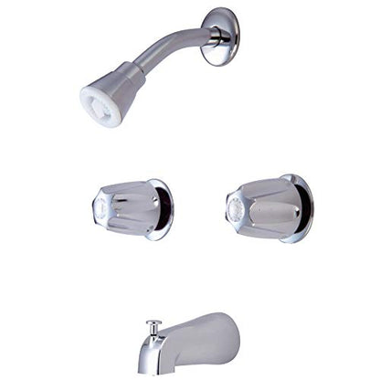 Kingston Brass KF112 Americana 8-Inch Twin Handle Center Tub and Shower Valve, Polished Chrome