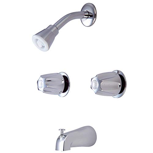 Kingston Brass KF112 Americana 8-Inch Twin Handle Center Tub and Shower Valve, Polished Chrome