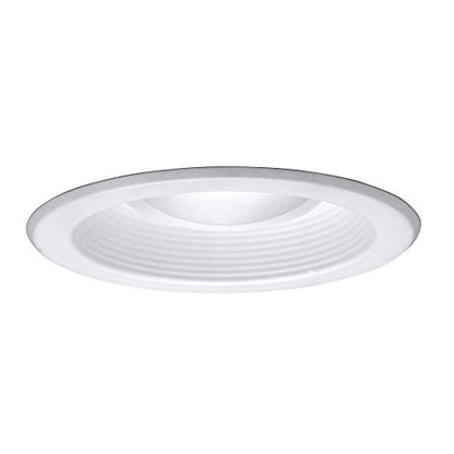 HALO 5001P Recessed Ceiling Light Trim, White Baffle, White Trim, 5 in.