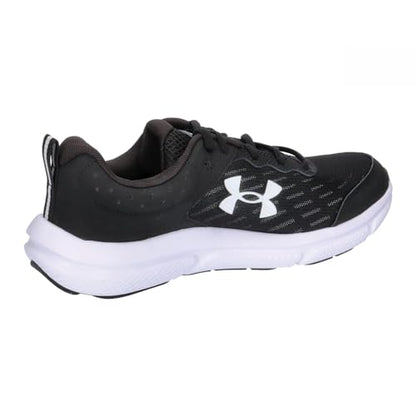Under Armour Men's Charged Assert 10 Running Shoe, (001) Black/Black/White, 10.5