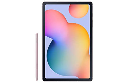 SAMSUNG Galaxy Tab S6 Lite 10.4" 128GB Android Tablet, S Pen Included, Slim Metal Design, AKG Dual Speakers, Long Lasting Battery, US Version, 2020, Chiffon Rose