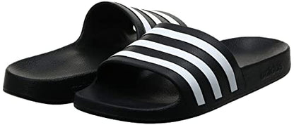 adidas Adilette Aqua Slides Black/White/Black Men's 9, Women's 10 Medium