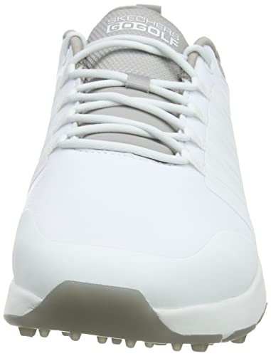 Skechers mens Elite 4 Waterproof Golf Shoe, White/Gray Victory, 9.5 US