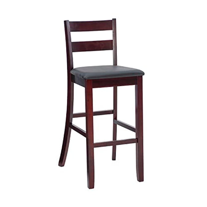 Linon Merlot Soho Armless Barstool Triena Stool, Bar Height