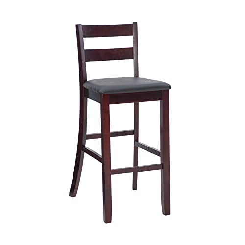 Linon Merlot Soho Armless Barstool Triena Stool, Bar Height