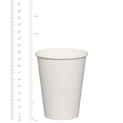 [100 Pack] 12 oz. White Paper Hot Coffee Cups