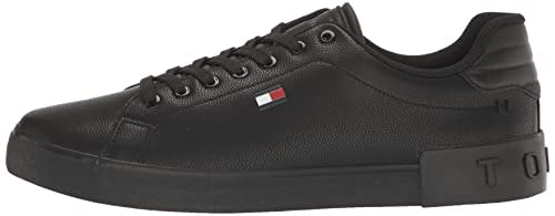 Tommy Hilfiger Men's Rezz Sneaker, Black/Black 001, 10M