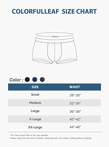 COLORFULLEAF Men's Bamboo Underwear Ultra Soft Comfy Breathable Bamboo Rayon Trunks in 4 Pack(4Dark Grey,Medium)