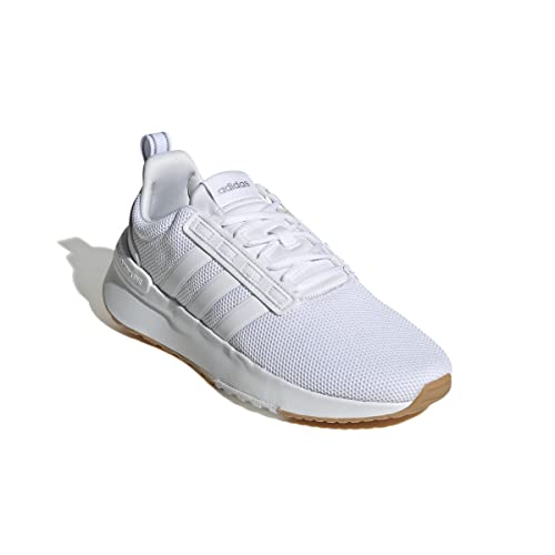 adidas Women's Racer TR21 Running Shoe, White/White/Grey, 6