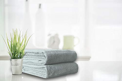 Belizzi Home 8 Piece Towel Set 100% Ring Spun Cotton, 2 Bath Towels 27x54, 2 Hand Towels 16x28 and 4 Washcloths 13x13 - Ultra Soft Highly Absorbent Machine Washable Hotel Spa Quality - Jade