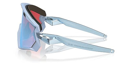 Oakley Men's OO9418 Wind Jacket 2.0 Rectangular Sunglasses, Matte Transparent Stonewash/Prizm Snow Sapphire, 45 mm