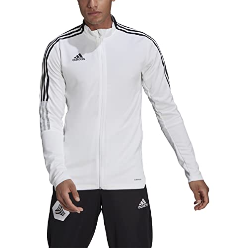 adidas Men's Tiro 21 Track Jacket, White, Small