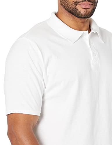 Hanes mens Short Sleeve X-temp Performance Polo fashion t shirts, White, Medium US