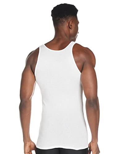 Hanes Men Hanes Men's Cotton Tank Undershirts Pack, Moisture-Wicking Ribbed Tanks, lightweight Cotton Tank Undershirts