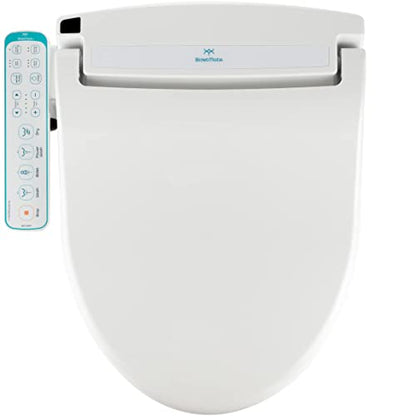 BidetMate 1000 Series Electric Bidet Heated Smart Toilet Seat with Heated Water, Side Control Panel, and Warm Air Dryer - Adjustable and Self-Cleaning - Multiple Wash Settings - Elongated