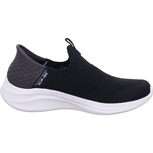 Skechers Women's Hands Free Slip Ins Ultra Flex 3.0 Smooth Step Sneaker, Black, 7.5