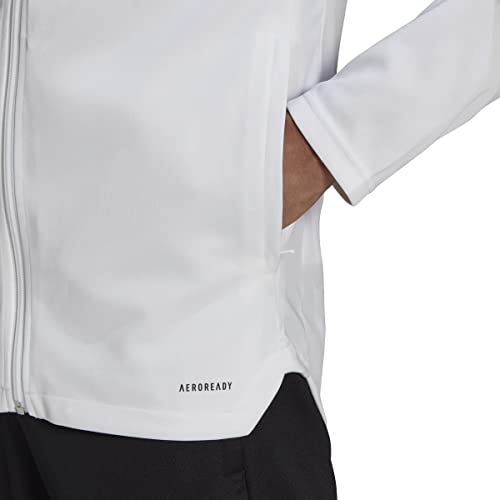 adidas Men's Tiro 21 Track Jacket, White, Small
