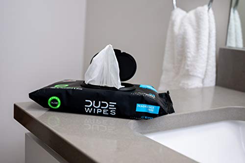 Add 4 To Your Cart! DUDE Wipes - Flushable Wipes Stocking Stuffers - 1 Pack, 48 Wipes - Unscented Extra-Large Adult Wet Wipes - Vitamin-E & Aloe for at-Home Use - Septic and Sewer Safe