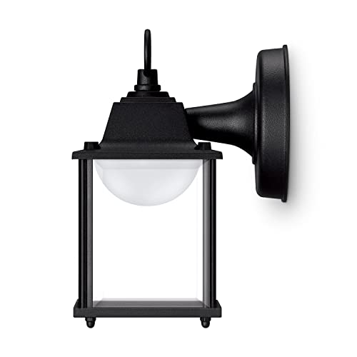 Philips LED Outdoor Square Wall Lantern, Bright White, 3000K, Durable Aluminum, Weather Resistant, 2-Pack, T20 Certified