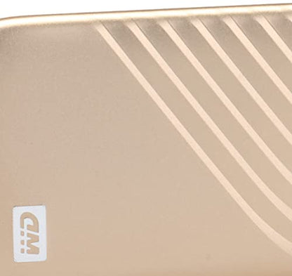WD 1TB My Passport SSD Portable External Solid State Drive, Gold, Sturdy and Blazing Fast, Password Protection with Hardware Encryption - WDBAGF0010BGD-WESN