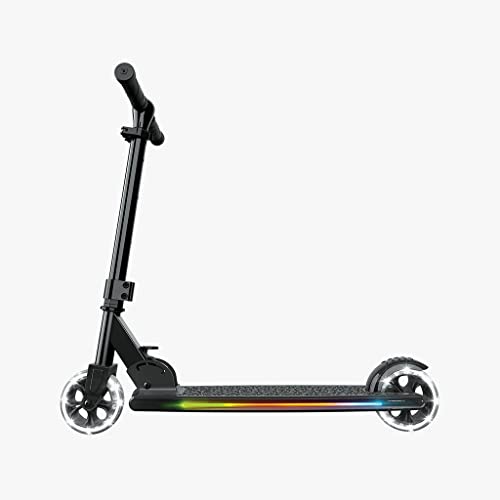 Jetson Scooters - Mars Kick Scooter (Midnight Black) - Collapsible Portable Kids Push Scooter - Lightweight Folding Design with High Visibility RGB Light Up LEDs on Wheels and Deck