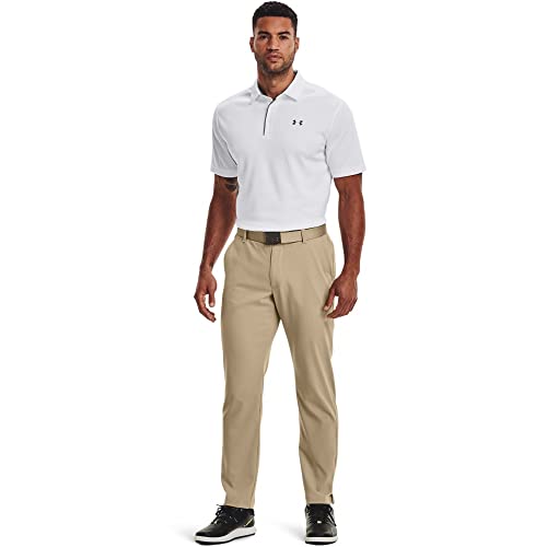 Under Armour Men's Tech Golf Polo , White (100)/Graphite , Medium Tall