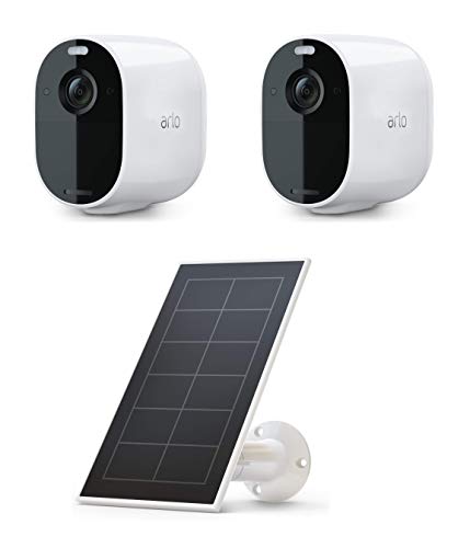 Arlo Essential Spotlight Camera | Wire-Free, 1080p Video | Color Night Vision, 2-Way Audio, Motion Activated, Direct to Wi-Fi, No Hub Needed | Compatible with Alexa with Essential Solar Panel Charger