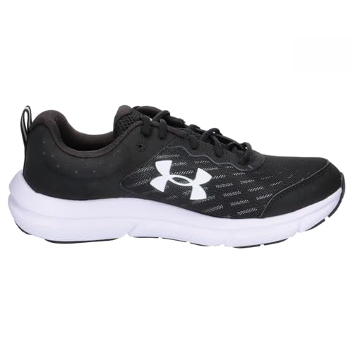 Under Armour Men's Charged Assert 10 Running Shoe, (001) Black/Black/White, 10.5