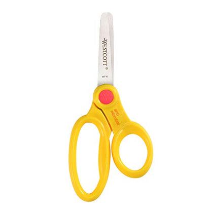 Westcott 14871 Right- and Left-Handed Scissors, Kids' Scissors, Ages 4-8, 5-Inch Blunt Tip, Assorted, 12 Pack