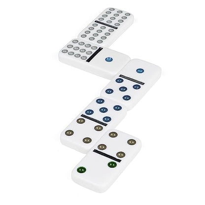 Spin Master Games Double Twelve Dominoes Set in Storage Tin, for Families and Kids Ages 8 and up