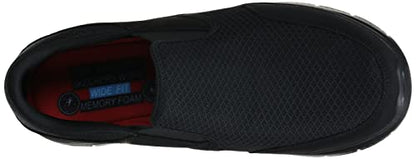 Skechers Men's Black Flex Advantage Slip Resistant Mcallen Slip On - 9 D(M) US