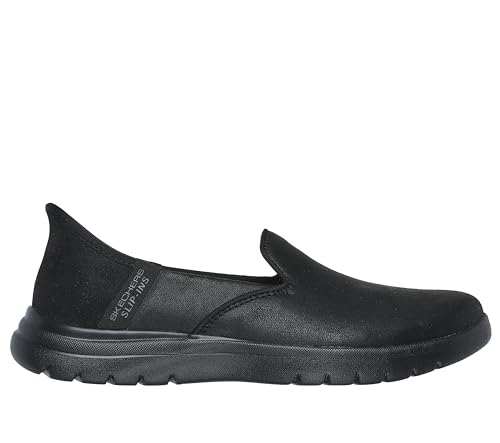Skechers Women's Slip on Loafer, Black, 9
