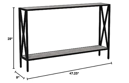 Convenience Concepts Tucson Console Table with Shelf, Faux Birch