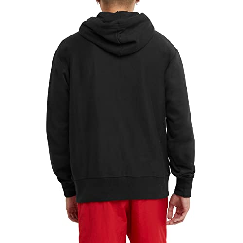 Champion Men's Reverse Weave Left Chest C Pullover, Black, X-Small