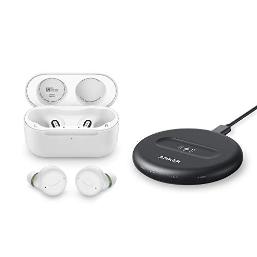 Echo Buds with Active Noise Cancellation (2nd gen) | Wireless earbuds with active noise cancellation and Alexa | Wireless charging case and made for Amazon wireless charging pad | Glacier White