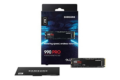 Samsung 990 PRO Series - 2TB PCIe Gen4. X4 NVMe 2.0c - M.2 Internal SSD (MZ-V9P2T0B/AM)