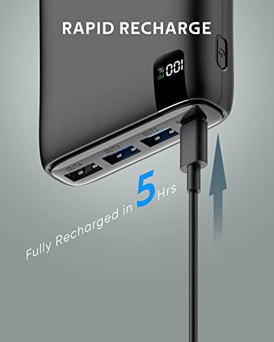 CONXWAN Portable Charger 26800mAh Power Bank 22.5W Fast Charging, 4 USB Outputs PD External Backup Charger Cell Phone USB C Battery Pack Compatible with iPhone Tablets Galaxy Android