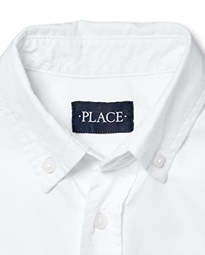 The Children's Place,boys,Short Sleeve Oxford Shirt,White,Medium