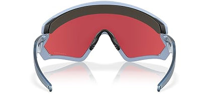 Oakley Men's OO9418 Wind Jacket 2.0 Rectangular Sunglasses, Matte Transparent Stonewash/Prizm Snow Sapphire, 45 mm