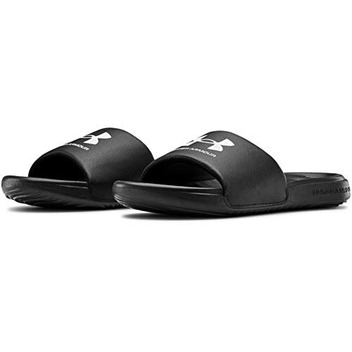 Under Armour boys Ansa Fix Slide Sandal, Black (004)/ Black, 1 Little Kid US