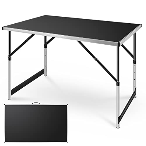 Coobi 24" x 39.5" Folding Table,Ultralight Collapsible with Handle, Height Adjustable,Wooden Desktop for Picnic,Beach,Camp,Travel