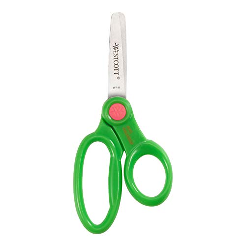 Westcott 14871 Right- and Left-Handed Scissors, Kids' Scissors, Ages 4-8, 5-Inch Blunt Tip, Assorted, 12 Pack