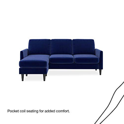 Mr. Kate Winston Sofa Sectional, Blue Velvet