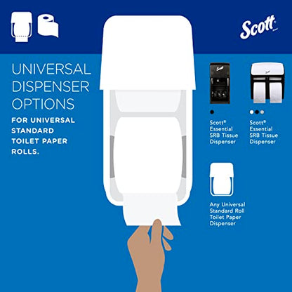 Scott® Professional Standard Roll Toilet Paper (04460), with Elevated Design, 2-Ply, White, Individually wrapped, (550 Sheets/Roll, 80 Rolls/Case, 44,000 Sheets/Case)