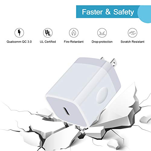 20W USB C Wall Charger Cube Travel Fast Charging Block Box Adapter Compatible for Samsung Galaxy A12 A11 A21 A13 A53 5G,A73 S22 S21 A01 A52 A42 A03S A02S,Z Fold 4/Flip 3; iPhone 14 13,12